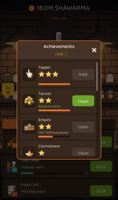 Achievements and milestone rewards